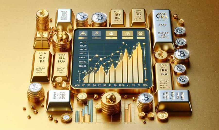 a chart showing gold and silver side by side